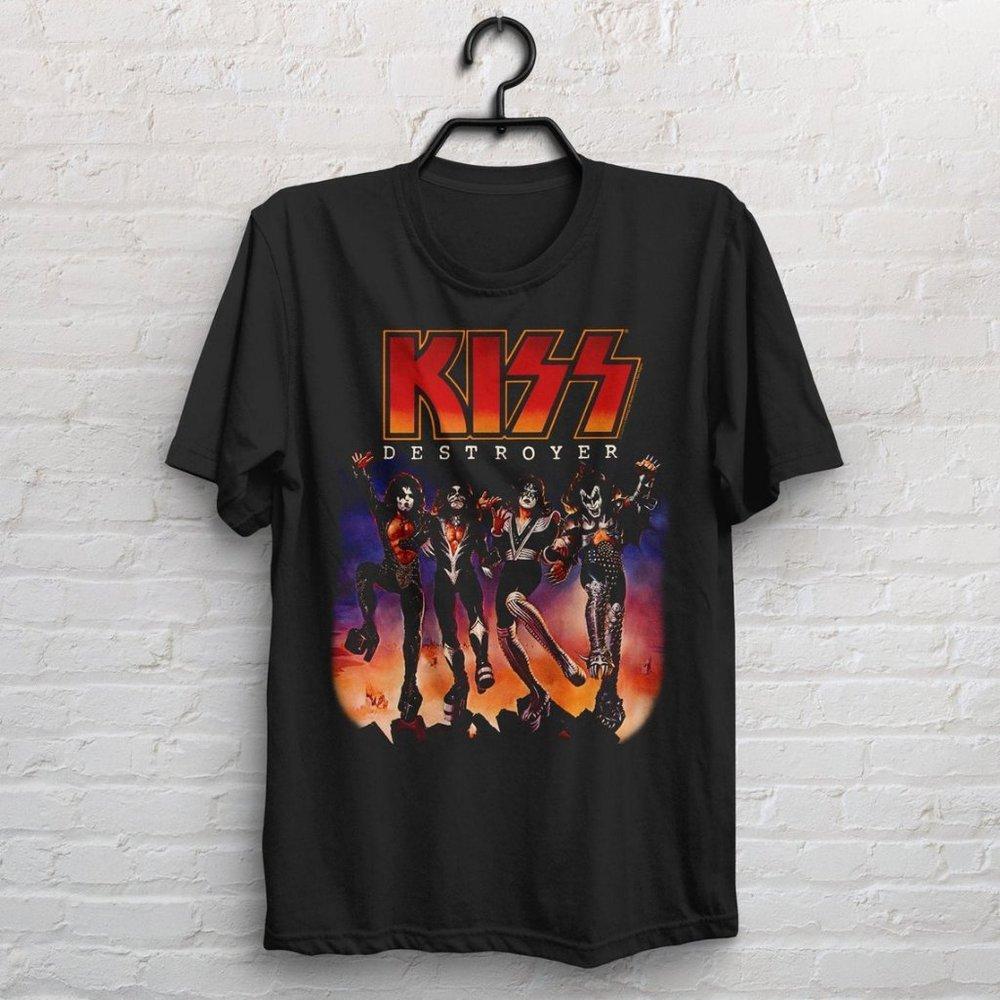 Kiss Destroyer Album Rock Legend Retro Music Fan Graphic T-Shirt